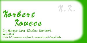 norbert kovecs business card